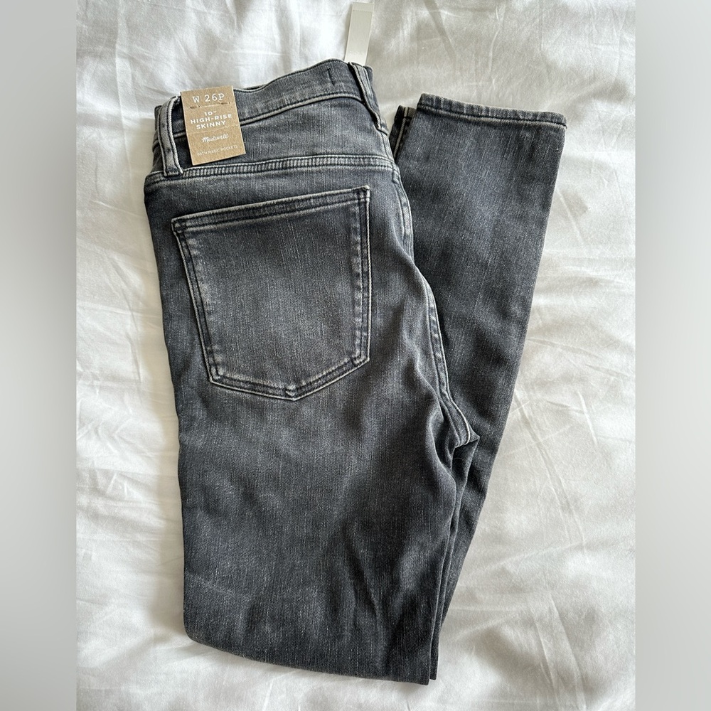 NWT Madewell Petite 10” High-rise Skinny Jeans in Oakwood Wash